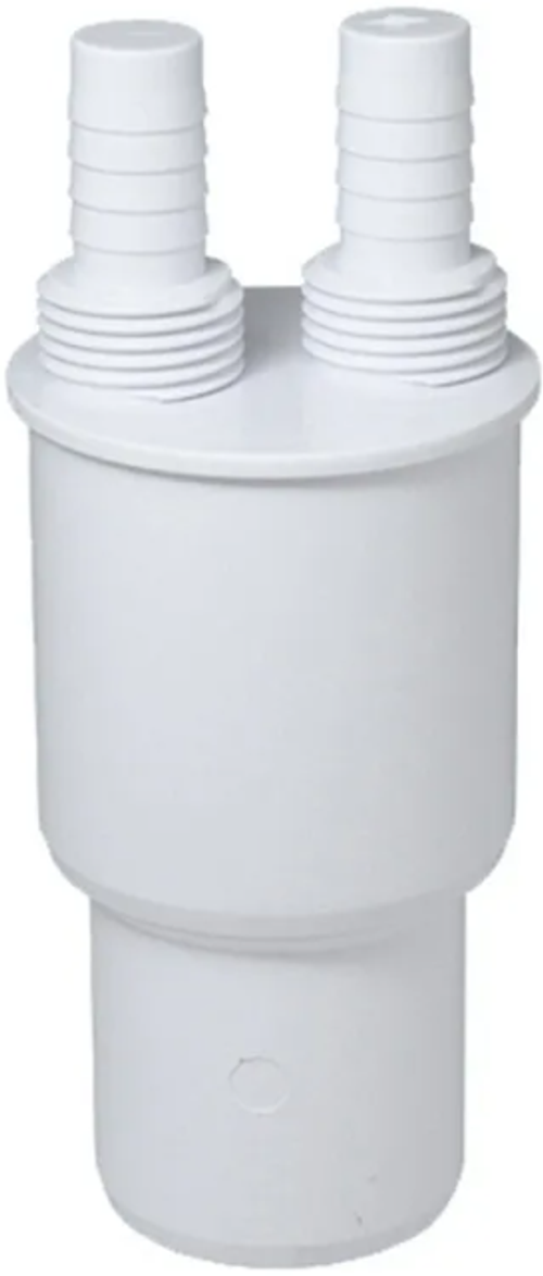 Адаптер для подключения слива с двумя отводами 14 мм-50 мм 1/2"