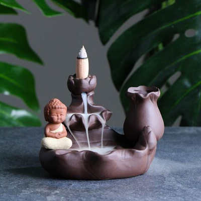 Подставка для благовоний «Будда у водопада» с аромаконусами