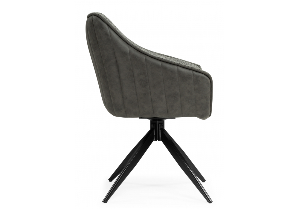 Стул на металлокаркасе Woodville Kansas gray, graphite gray, black, ножки черные