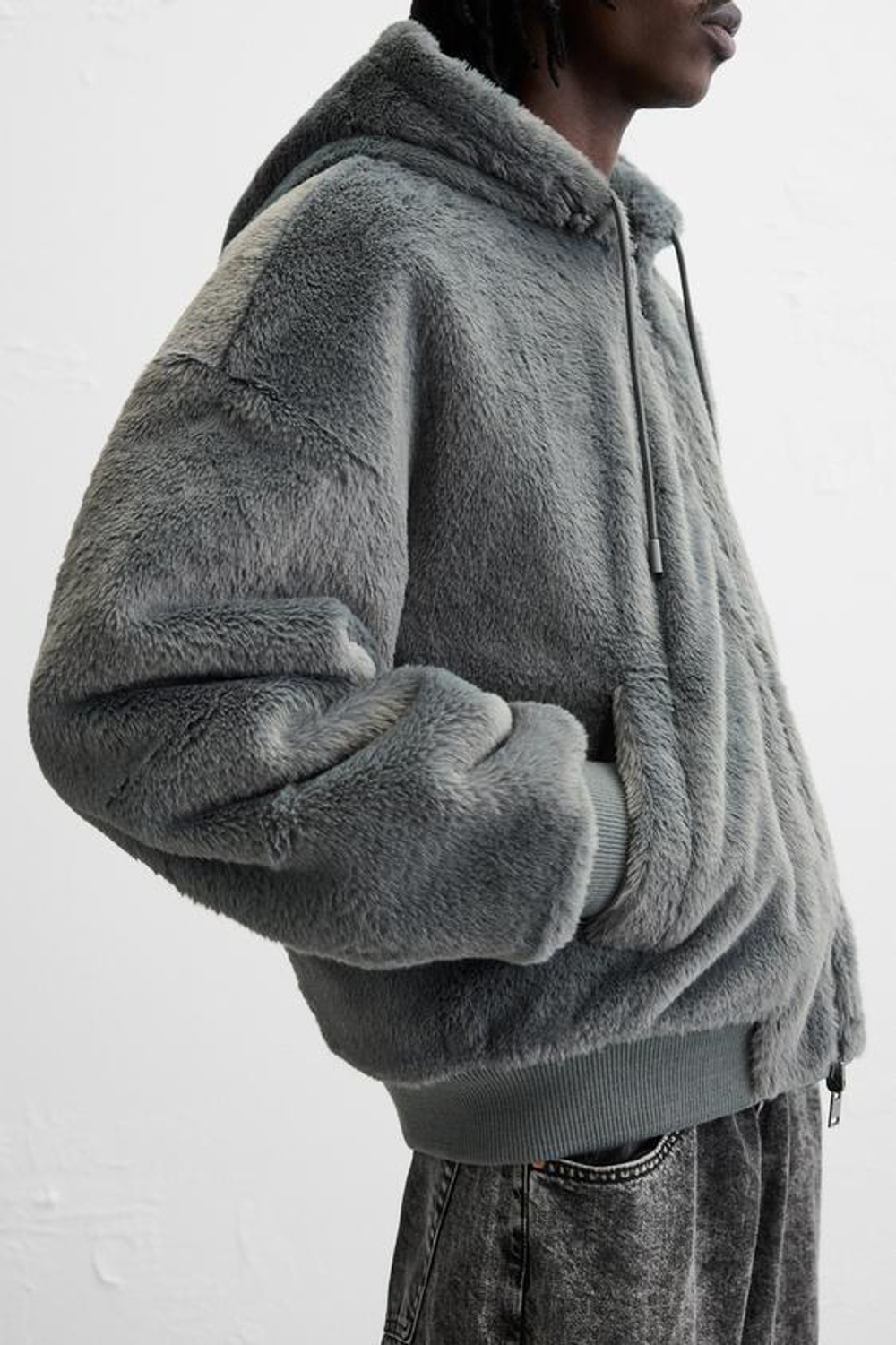 ZARA КУРТКА-БОМБЕР, СЕРЫЙ