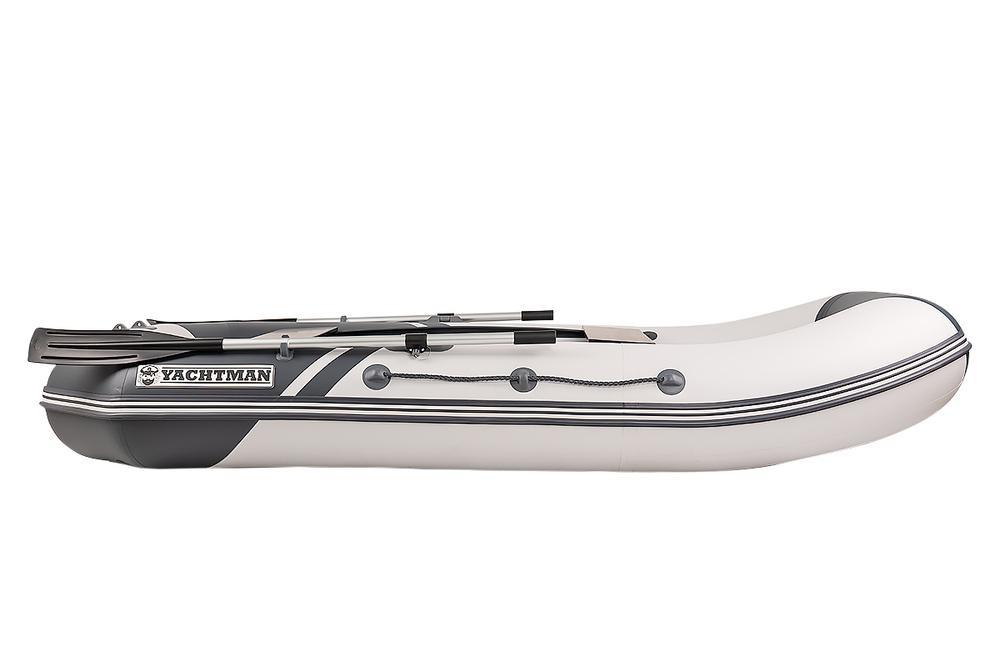 YACHTMAN-280 МНД НАДУВНОЕ ДНО (Яхтман) белый-серый (лодка ПВХ с усилением)