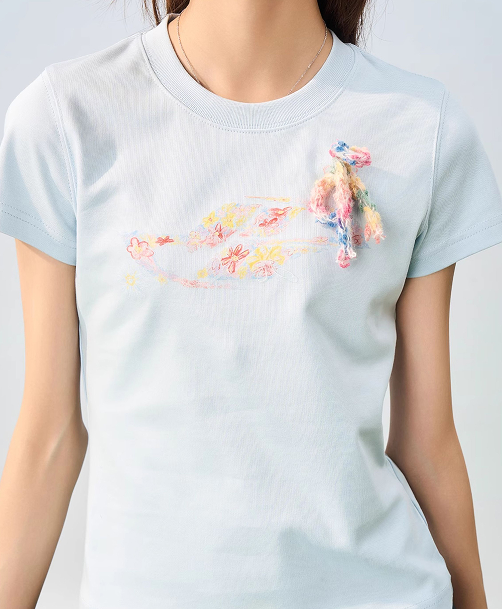 Женская футболка HARSHandCRUEL WMNS "Flowers" Crop Tee