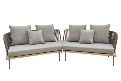 Диван угловой 280x84x75см Garda Decor Bayley серый 129KN-03042