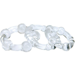 Набор из трех эрекционных колец Sex Please! Come on Love Ring Trio (Цвет: прозрачный)