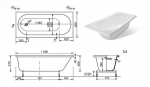 Ванна Aquanet Lotos Stone 180x80 AQ-00332894 белая