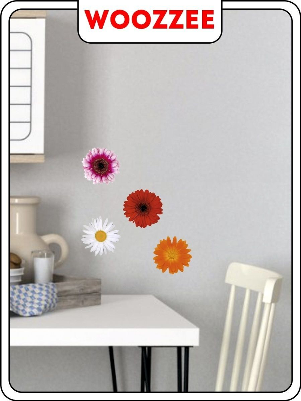 Наклейка декоративная А3 "Ассорти из гербер"