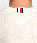 Хлопковый свитер monogram cable cricket Tommy Hilfiger - кремовый (MW0MW27764)