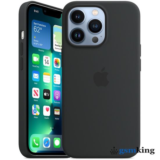Apple Silicone Case with MagSafe iPhone 13 Pro Midnight «Тёмная ночь» MM2K3ZE/A