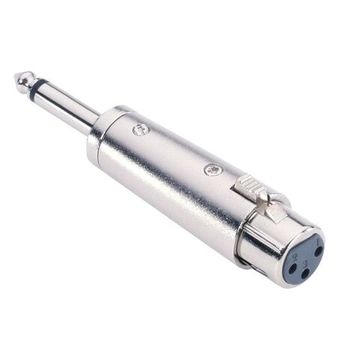 Adam Hall 7873 - адаптер XLR (F) - TRS 6.3 mm mono (M), серебристый