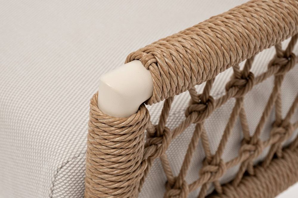 "Венеция" лаунж-зона из искусственного ротанга, цвет соломенный