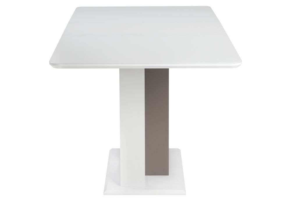 Стол на тумбе Санса 140(180)х80х76 грей / белая шагрень / грей