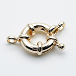 Замок-штурвал, цвет золото, размер 15 мм, цена за 1 шт