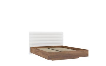 Джолин Кровать с Мягкой спинкой без ПМ 1600  ПМ 245.10.01 исп1 Белый /Дуб Каньон
