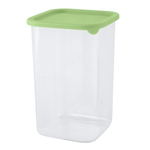 Банка для сыпучих продуктов Sugar&Spice Vanilla квадратная 1,2л, с гибкой крышкой фисташка