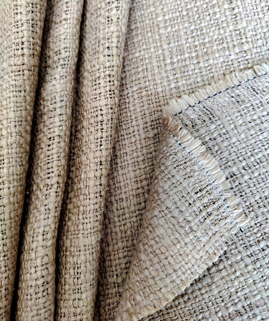 Твид шанель, меланж, беж, хлопок CF#13