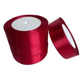 Лента атласная 25 мм. бордовая