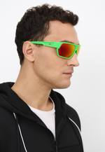 Спортивные очки GOG G1 / Matt Neon Green-Red / Polarized Red Lens