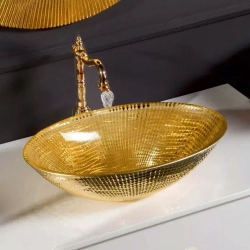 Раковина 50 Armadi Art хрустальная 814 Золото