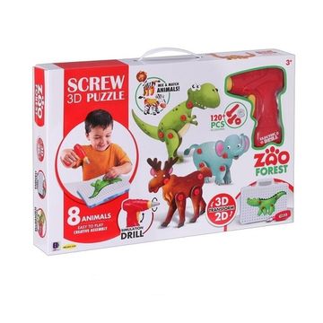 Конструктор "Создай-играй"  Животные + шуруповерт