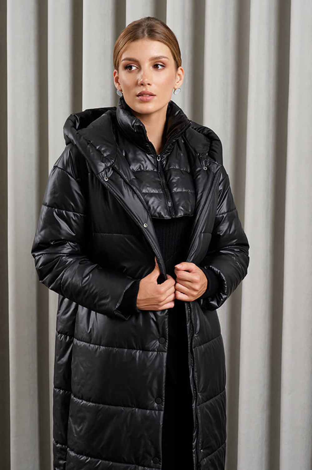 0098 Пальто женское (черный)