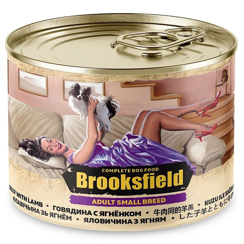 BROOKSFIELD Adult Small Breed Dog консервы для собак мелких пород 200г Говядина с Ягнёнком