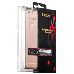 Бампер металлический iBacks Colorful Arc-shaped Flame Aluminium Bumper для iPhone 6s Plus/ 6 Plus - gold edge (ip60064) Gray