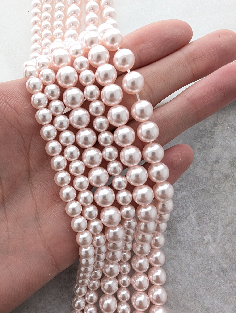 Жемчуг Майорка светло-розовая