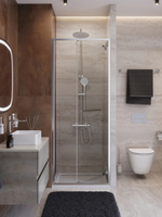 Душевая дверь Cezares LUX-B-FS-1-80-C-CR, 80х195, профиль хром, стекло прозрачное