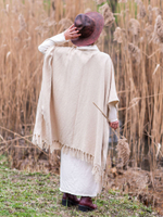 Бохо-накидка из фактурного хлопка (молоко)