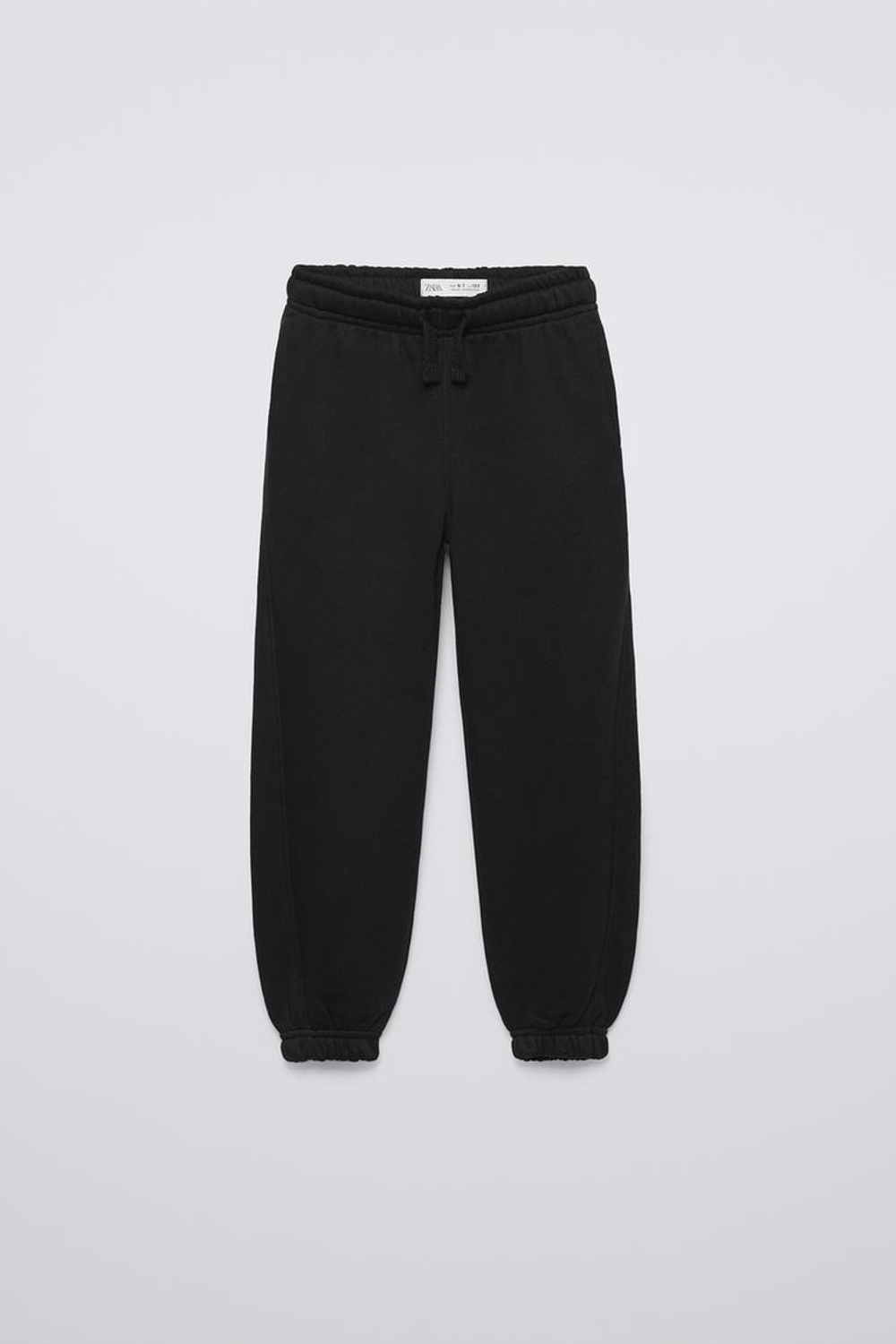 ZARA КОМПЛЕКТ ИЗ ТОЛСТОВКИ И БРЮК-ДЖОГГЕРОВ С ВЫШИВКОЙ, ЧЕРНЫЙ