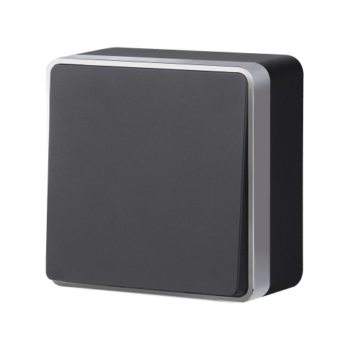 Выключатель одноклавишный Gallant черный с серебром W5010034 W5010034