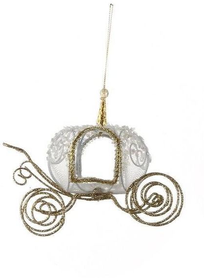 Подвеска Карета для Золушки 15*8*12 см., белая, Noelle (83255/1)