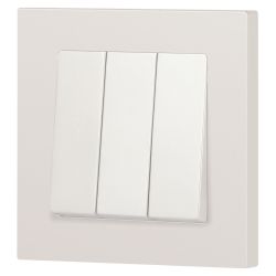 Выключатель Intro Accent 6-106-06 тройной, 10А-250В, IP20, СУ, AL/CU, перламутр