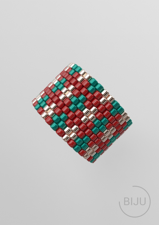 Схема кольца из бисера, узор PEYOTE, мозаичное плетение, четный счет, узор пейот из Miyuki Delica 11/0, файл PDF, RING_450