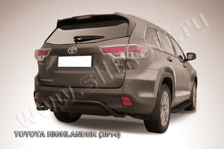 Защита заднего бампера Toyota Highlander (2014-2016) d57 скоба черная