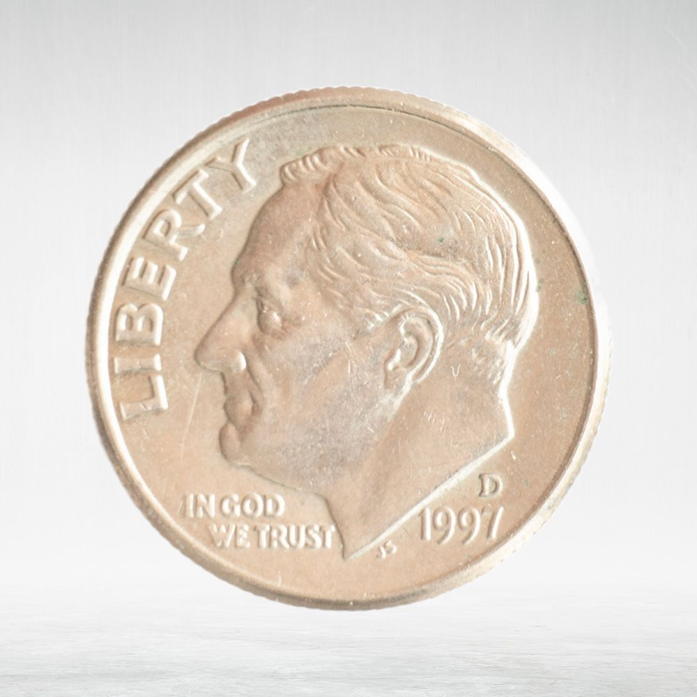 USA, 1 Dime, 1997 - Roosevelt Dime (D), AU