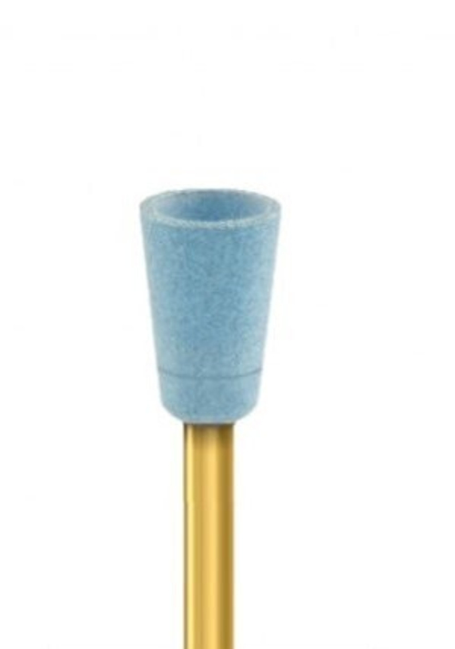 94022C.204.060 Полир стоматологический чашевидный, для предварительной обработки керамики, голубой, диаметр 6,0 мм, хвостовик угловой (RA), Комет, Германия