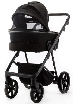 Детская коляска Adamex Delta Natura 2 в 1 DN-11-CARBON (ЧЕРНЫЙ)