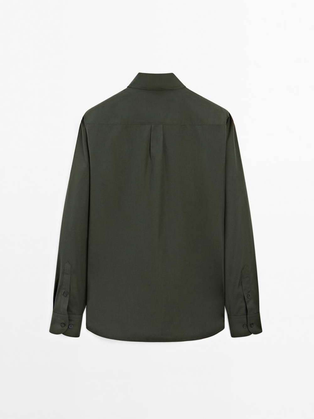 Massimo Dutti Рубашка из 100% хлопка, зеленый