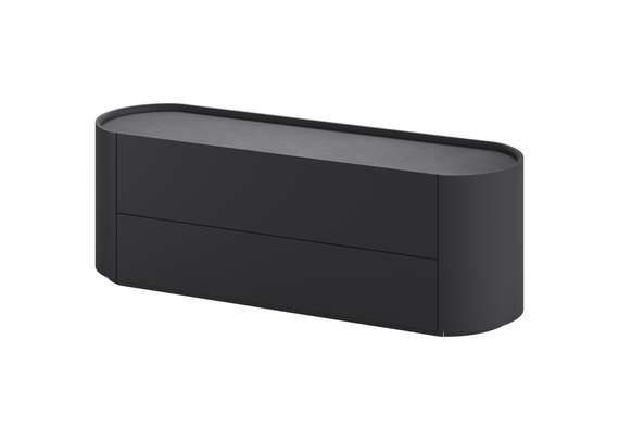 Тумба Lagom под ТВ 2 ящика ширина 140 см (черный)