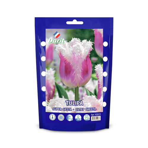 ЛУКОВИЦЫ ТЮЛЬПАН БАХРОМЧАТЫЙ  SUPER SIESTA 12/14, DARIT 5 ШТ/УП