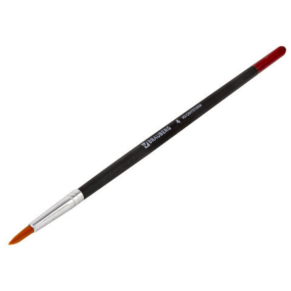 Кисть BRAUBERG, синтетика, круглая, № 4, 200210