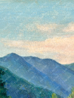 Милорадович С. Д. (1851–1943). Горный пейзаж. Холст, масло. Кон. XIX–нач. ХХ вв.