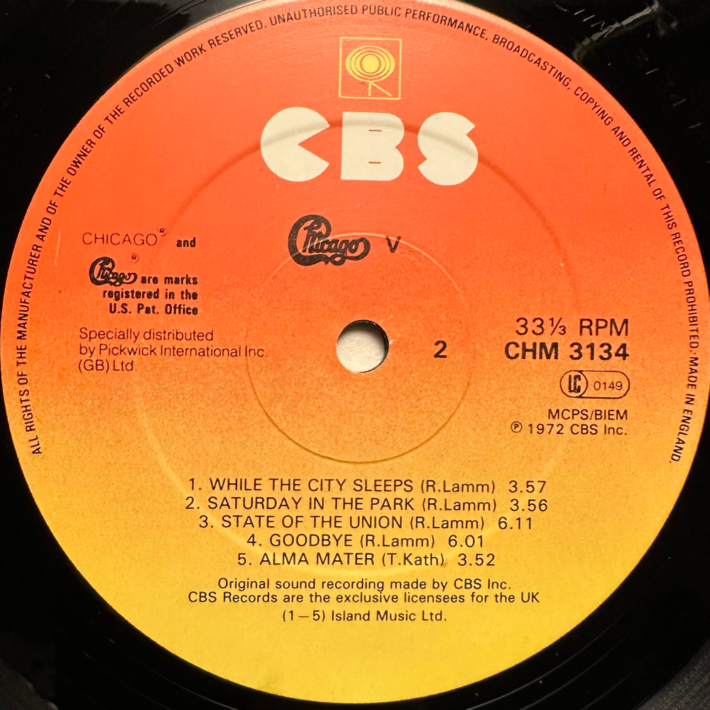 Chicago- Chicago V (Англия 1976г.)