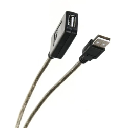 Активный удлинитель USB 2.0 A TELECOM 15 метров кабель прозрачная оплётка провод (TUS7049-15M)