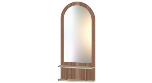 Зеркало с полкой Ясень Шимо комбинированный