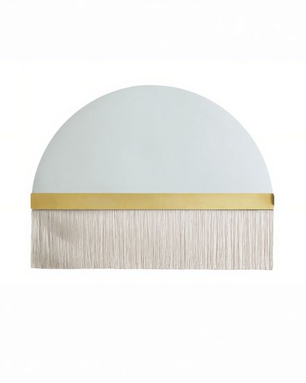 Декоративное зеркало “Арья” с белой бахрамой