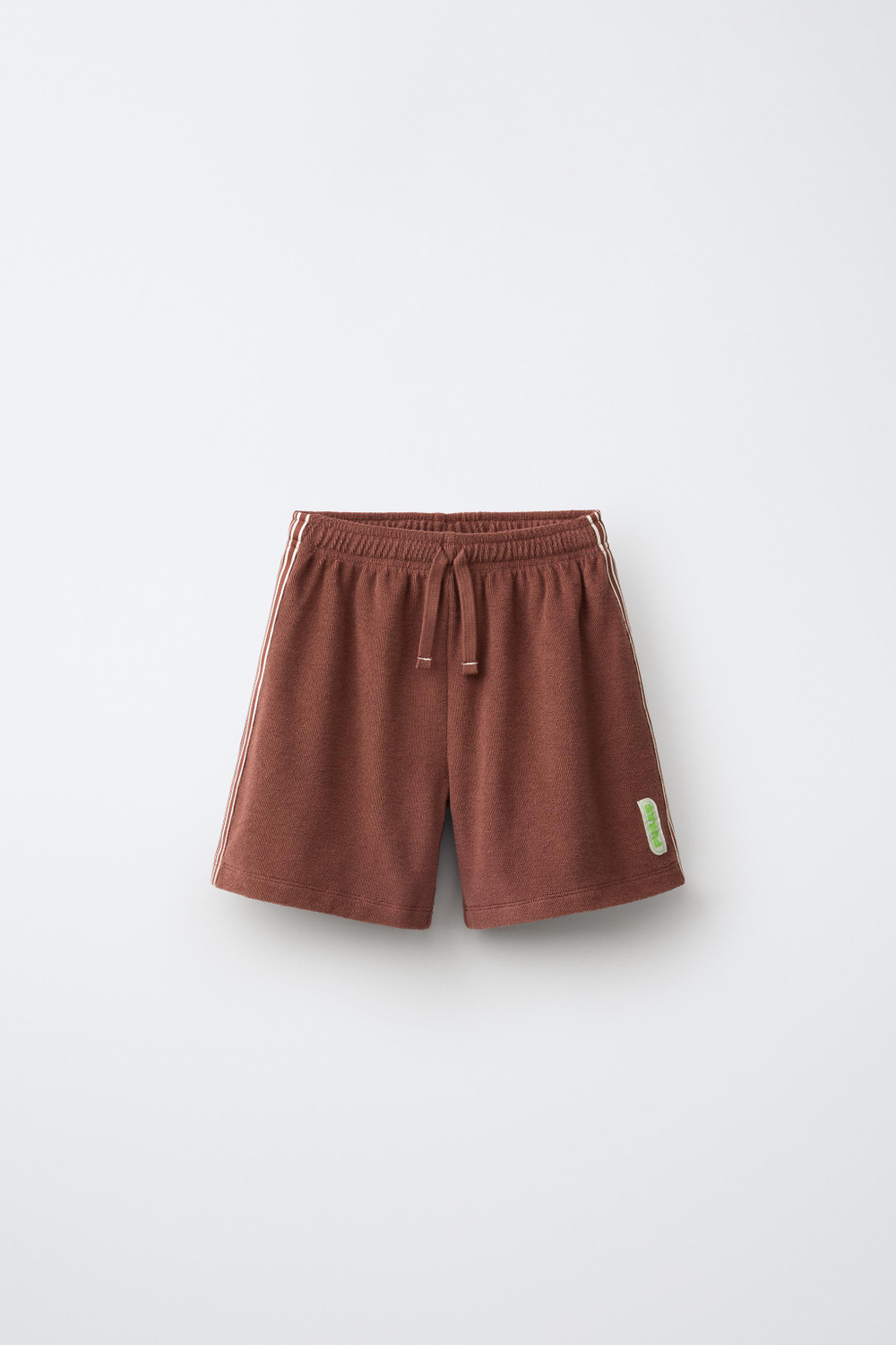 ZARA X PUKAS ШОРТЫ ИЗ МАХРОВОЙ ТКАНИ PUKAS SURF, КОРИЧНЕВЫЙ