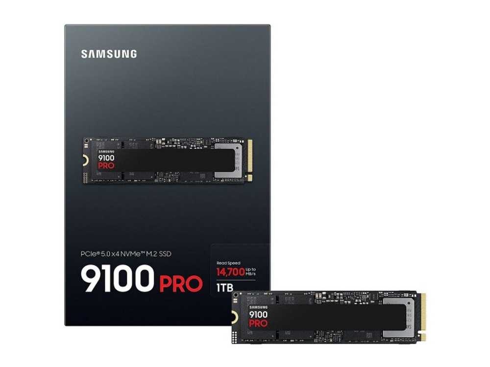 SSD накопитель Samsung 9100 PRO 1ТБ, M.2 2280, PCIe 5.0 x4, NVMe [MZ-VAP1T0BW]