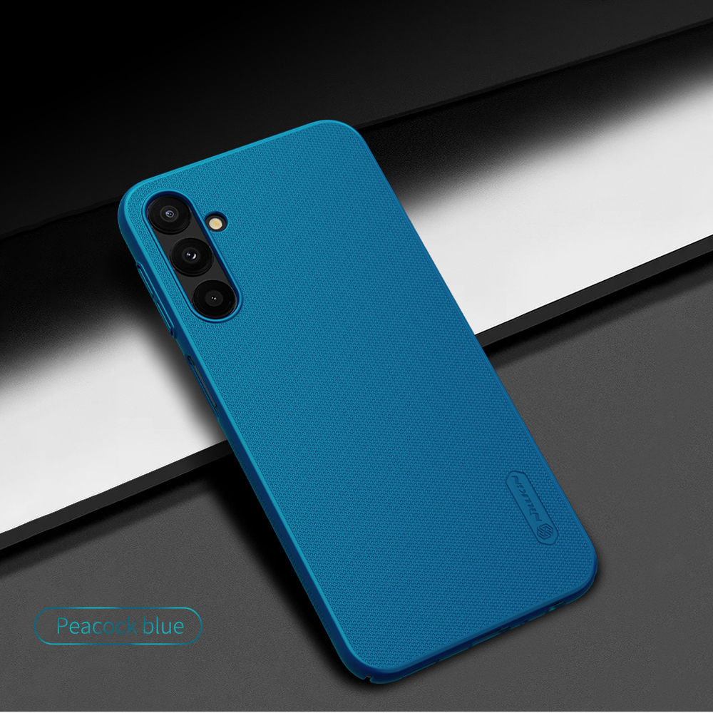 Тонкий чехол синего цвета от Nillkin для Samsung Galaxy A24 4G, серия Super Frosted Shield